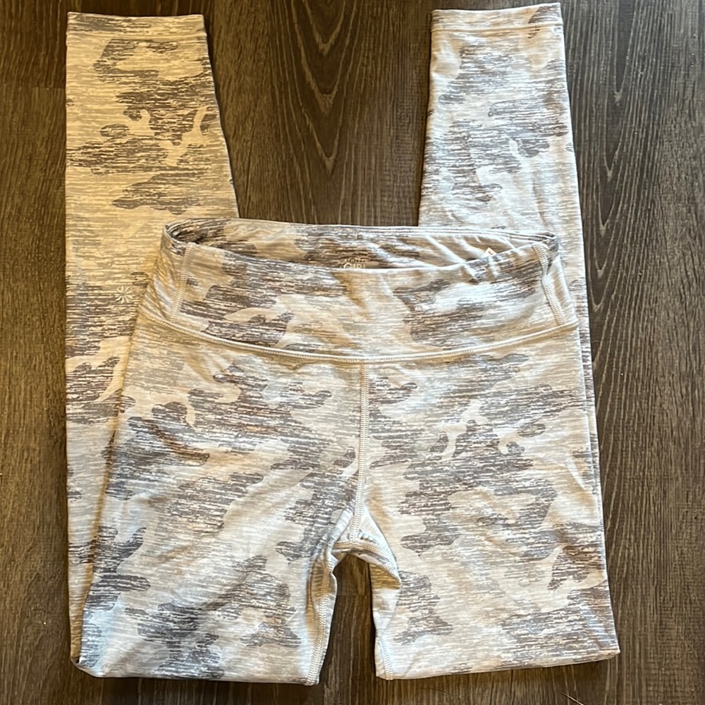 Athleta girl, grey camouflage leggings